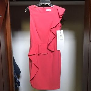 Salmon Calvin Klein dress size 4 NWT